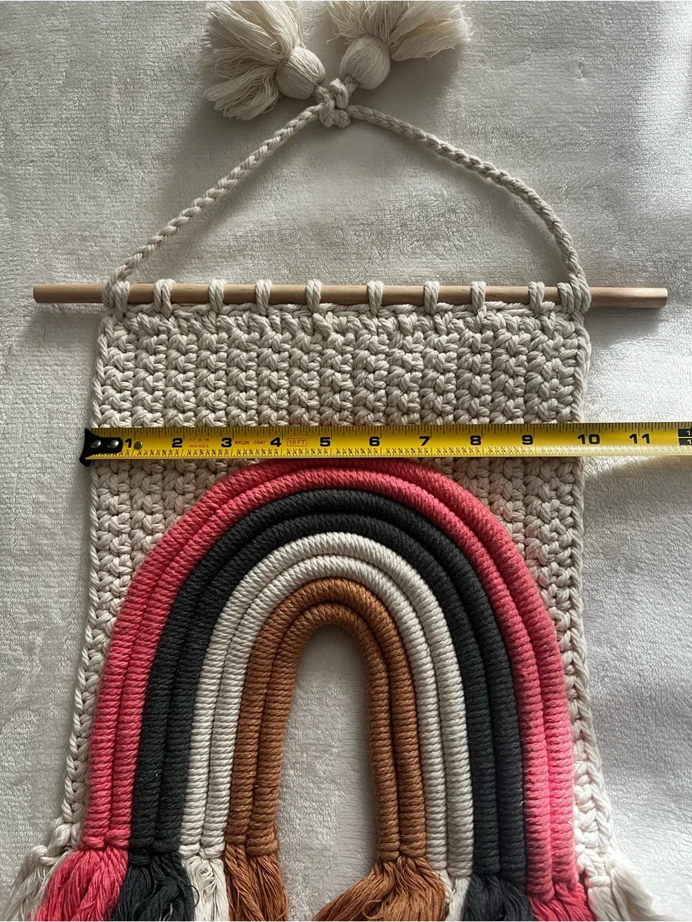 Boho Woven Rainbow Macrame Tapestry Wall Hanging